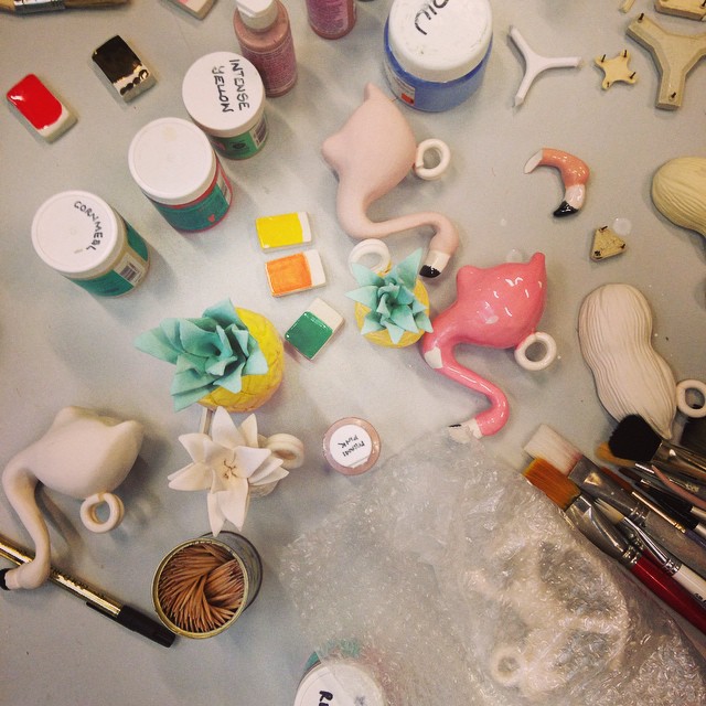 Glazing with my lovely #CSM #FAD #ceramics #students today. Thanks for the photo @jackbarnetto
