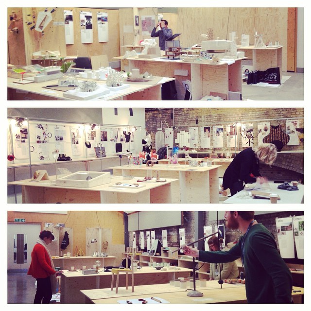 Full on day of assessments yesterday! From top row: Architecture & Spatial Design, Middle: Jewellery, Footwear and Fashion Accessories, Bottom: Product Design & Ceramics. Good luck 3D students! #CSM #students #FAD